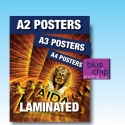 Posters with Lamination - A4, A3, A2