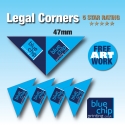Solicitors Legal Corners Printing. Fully Personalised. Free Artwork from your logo. Please email for our samples pack. 5 Star Rating.