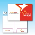 A4 Folders, Litho printed with 2 glued Pockets