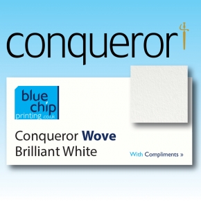 Conqueror Brilliant White Wove Compliment Slips. 100 / 120gsm