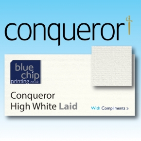 Conqueror High White Laid Compliment Slips. 100 / 120gsm