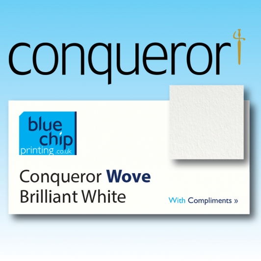 Conqueror Brilliant White Wove Compliment Slips