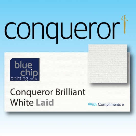 Conqueror Brilliant White Laid Compliment Slips