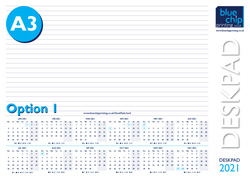 Blue Chip Printing ® 2021 DeskPad Templates