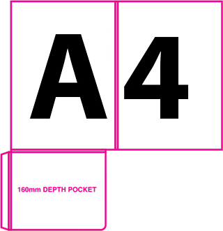Folder 1E - A4 with Capacity, Single Glued Deep Pocket