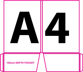 Folder 1F - A4 with 5mm Capacity, 2 Pockets