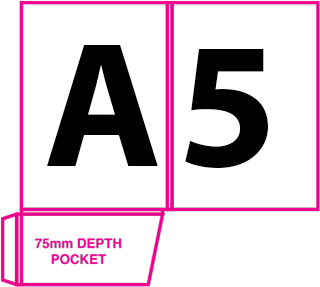Folder 1K - A5 with Capacity, Single Glued Pocket