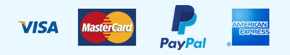 Visa Card MasterCard PayPal Amex card, American Express Logos