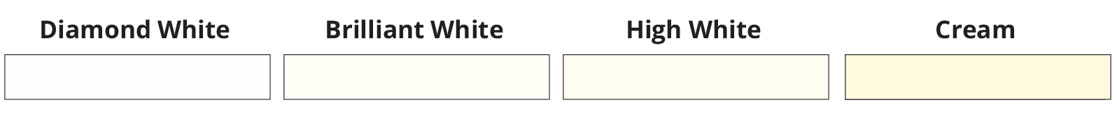 Conqueror paper shades - Diamond White, Brilliant White, High White, Cream